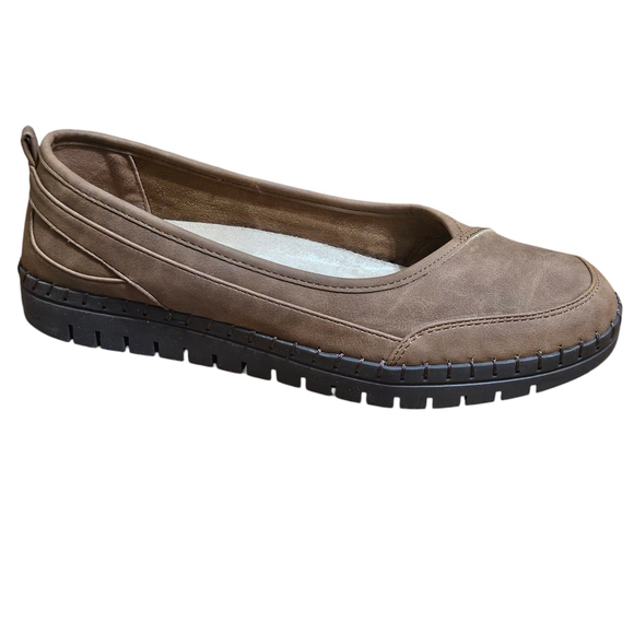 EASY STREET Poe Comfort Women's Tan Flats Sz 8W - Picture 3 of 8